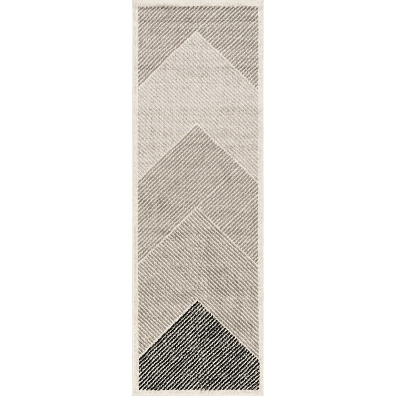 Modern Mountain Striped Area Rug, Runner 2'8" x 8'