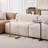 White C-Shaped Side Table, Small Sofa Table For Cough, Bederoom
