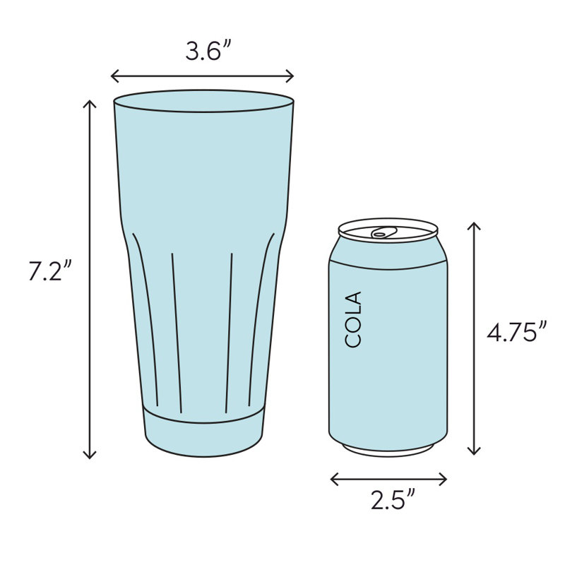 24 oz Verre à boire en plastique, Ambre
