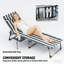 Chaise longue pliante élégante pour l'extérieur, patio