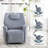 33.85'' W Power Recliner Swivel Rocker Fabric Recliner with Headrest with Hidden Buttons  USB & Type C Ports-1065783821