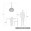 Luminaire suspendu en forme de dôme à 1 lumière avec détails en bois Abrahamson
