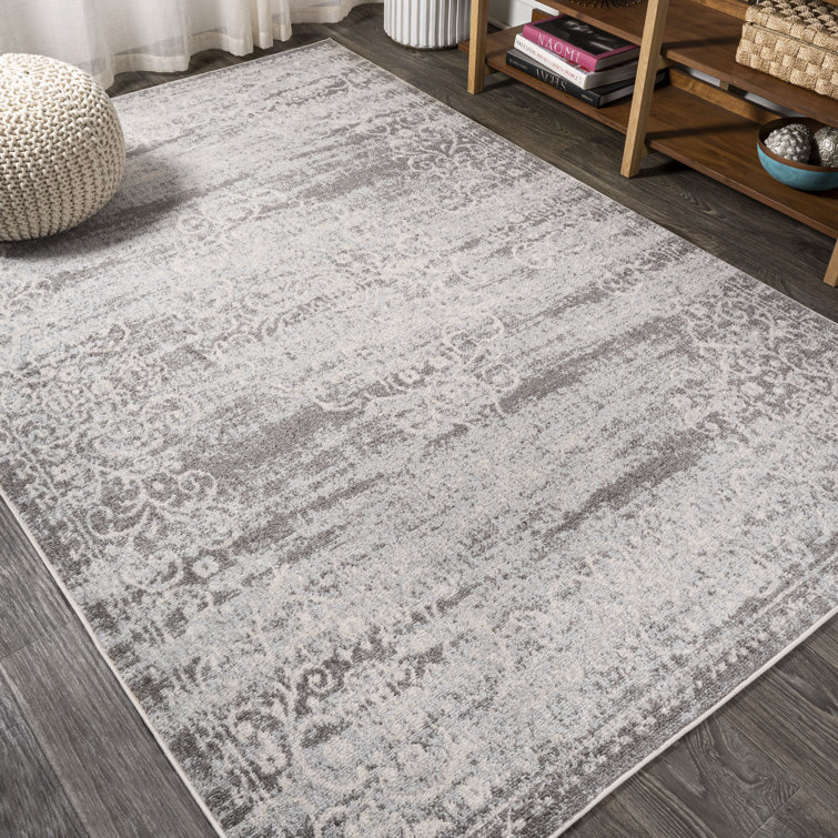 Downham Filigree Medallion Light Gray/Cream Rug