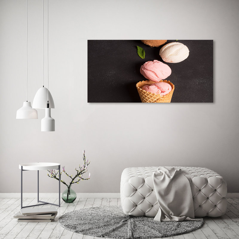 Ice Cream In A Waffle - Wrapped Canvas Print