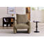 Fauteuil d'appoint moderne en chenille avec coussin moelleux, revêtement doux pour petits espaces-666859581