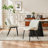 Mackensie Upholstered Dining Chairs Faux Leather Kitchen Chairs with Metal Legs-2099030736