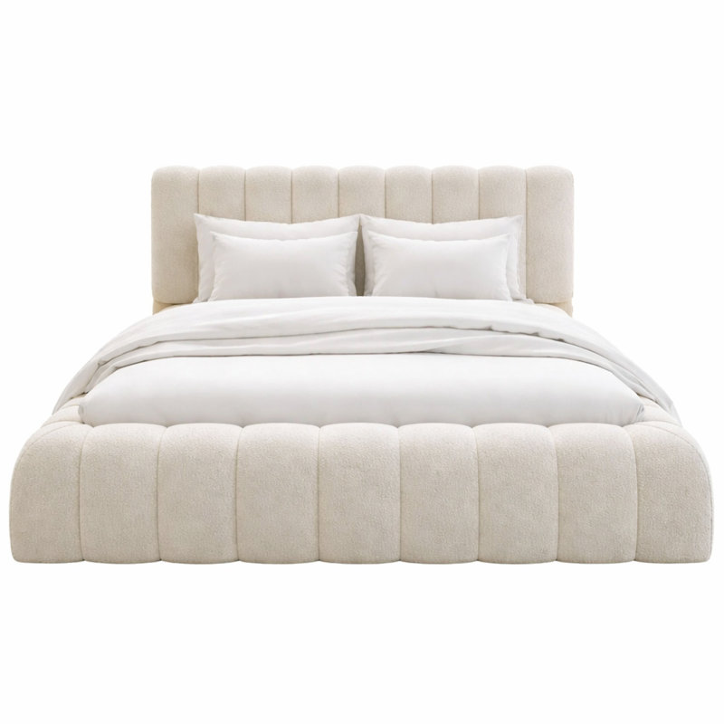 Upholstered Bed, Cream, Double (4'6)