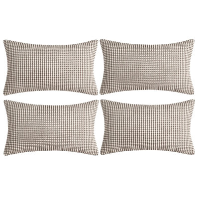 Coussin en velours côtelé réversible deux tons