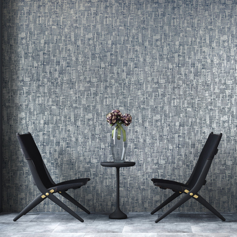Precious Collection Metallic Jacquard Wallpaper Roll, Navy