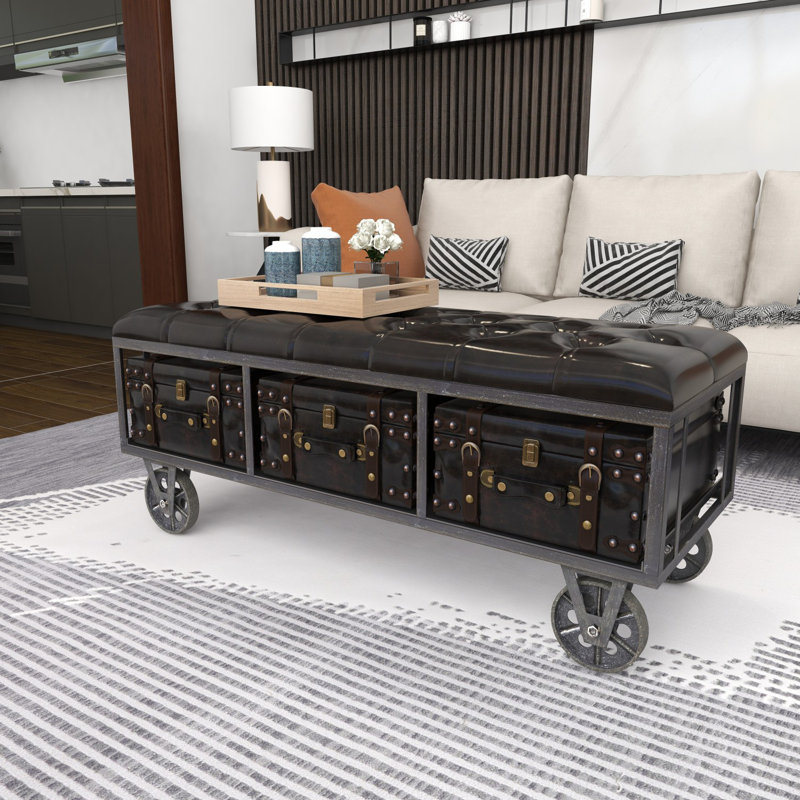 Remylina PU Leather Upholstered Storage Bench