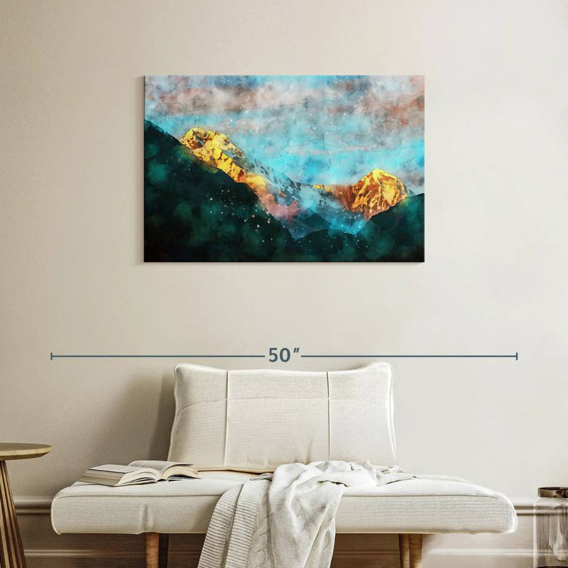 Avery Mountain Abstract Landscape, 24" H x 36" W