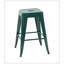 Tabouret à hauteur de comptoir 24 po, ensemble de 2 tabourets de bar en métal sans dossier, non empilable, amovible et facile à assembler, conception peu encombrante pour îlot de cuisine / bar / café / salle à manger (vert émeraude)-83002776-83002777-83002782