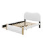 Lit plateforme tapissier avec pieds de soutien en bois et lit gigogne-1004835126