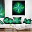 Green Fractal Flower Blooming - Coussin imprimé floral-30058986-30058989