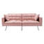 Causeuse en cuir de polyuréthane de 76,4 po rose