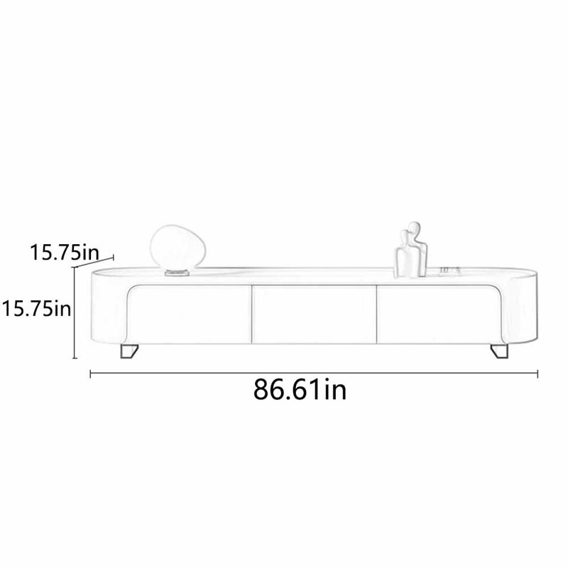 Nouveau meuble télé multifonctionnel de style nouveau, 86.61"