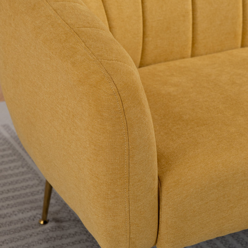 2 Seater Loveseat, Yellow