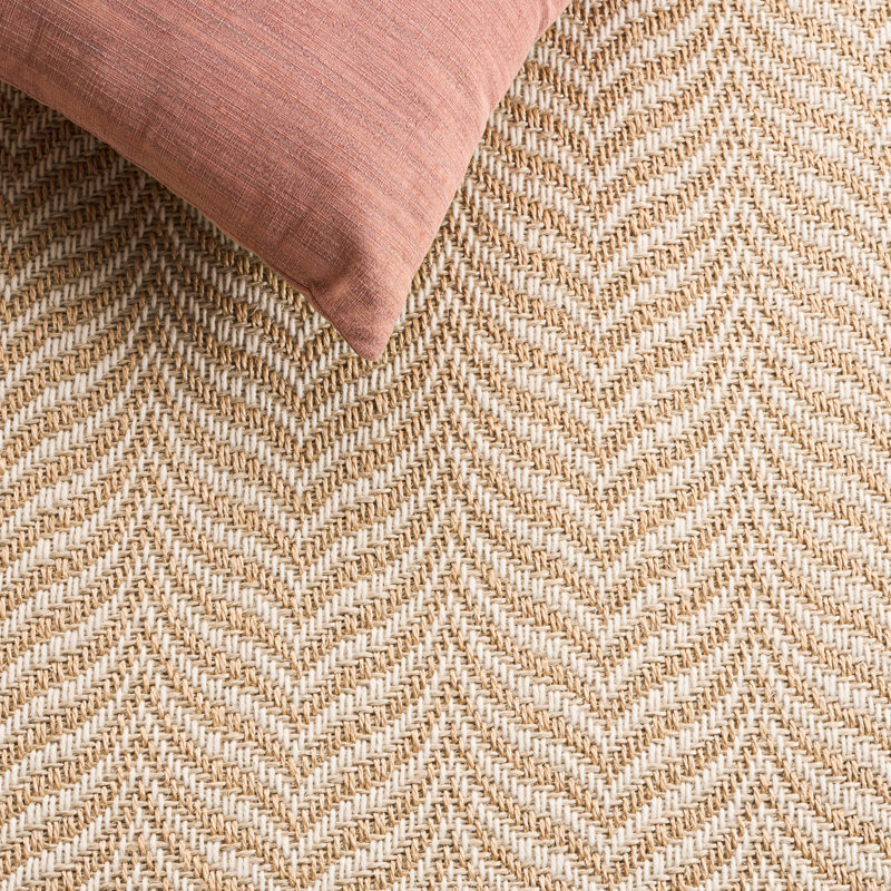 Palm Beach 330 70% Sisal; 20% Wool; 10% Latex Chevron Rug, Rectangle 5' x 8'