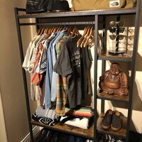 Aubree 47 W Closet System Dotted Line Finish: Walnut