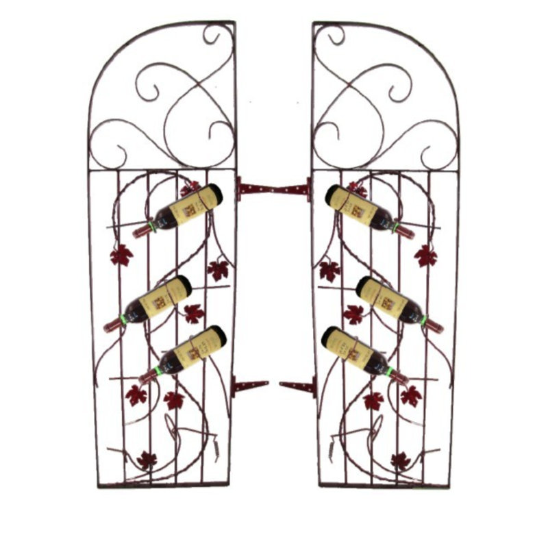 Deux portes à vin assorties pour 4 bouteilles de vigne, Meteor
