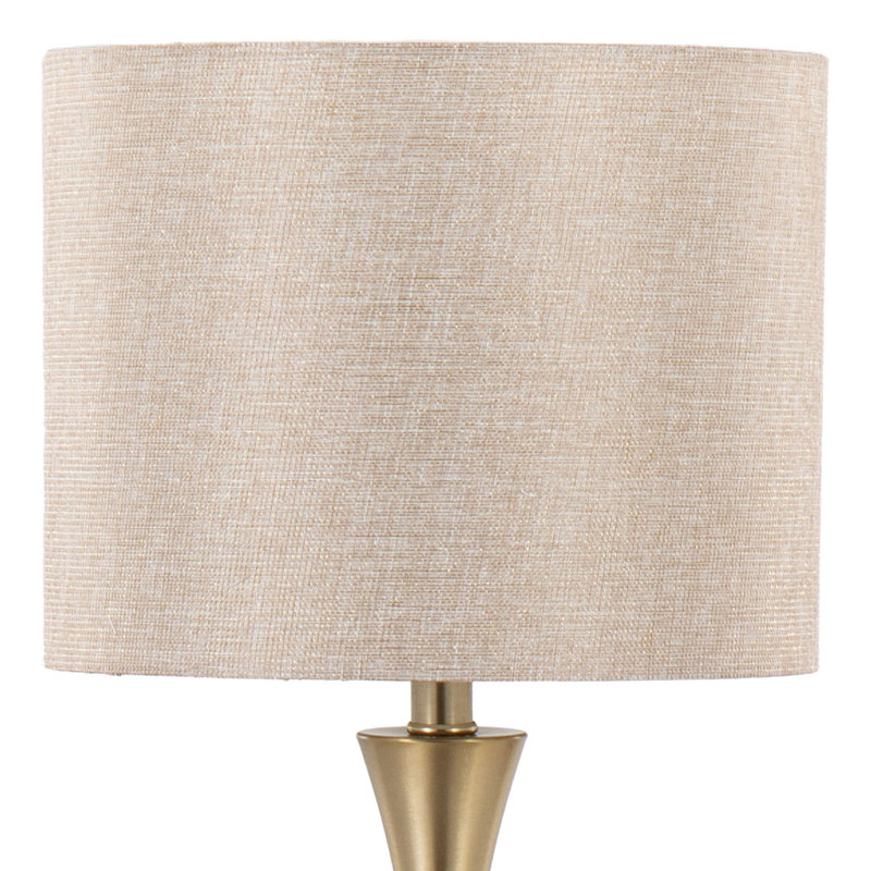 Lampe de table contemporaine en métal, Doré clair, Doré