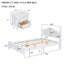 Ensemble de chambre à coucher 3 pièces, lit plateforme avec deux tables de chevet-1378870916-1378870921