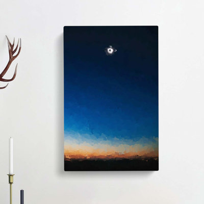 Total Eclipse Of The Sun In Abstract - Wrapped Canvas