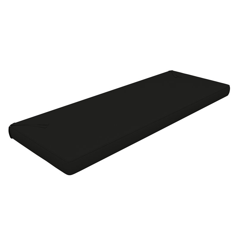 Sunbrella® Outdoor Bench Seat Cushion, 48" W x 18" D, Canvas Black