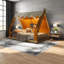 Lit de chalet d'aventure, structure en MDF, thème de forêt enchanteur, chambre d'enfant