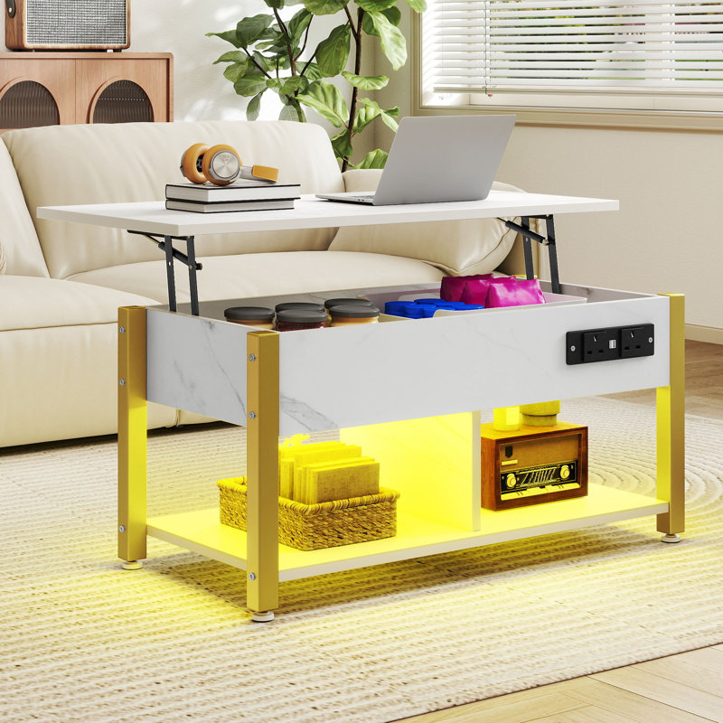 Balconera Lift-Top Coffee Table With Hidden Storage