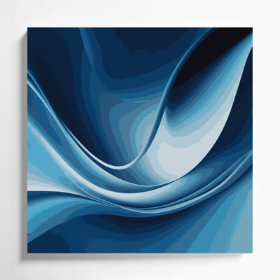 Gradient Abstract 37 Blue Canvas Wall Art