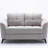 Mashad Loveseat, Upholstered Sofa with Metal Legs-996912584-970766769