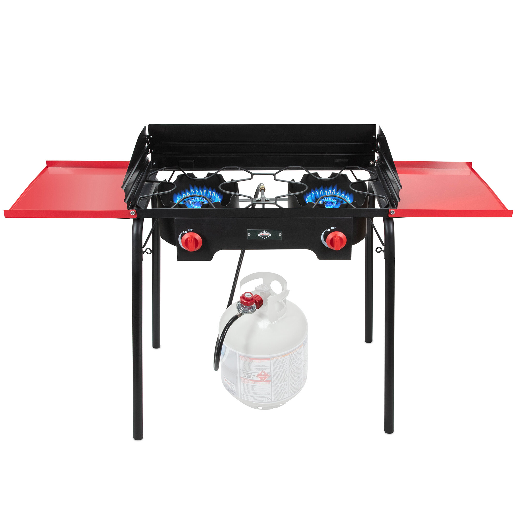 Cook Partner 2 Burner 22 Propane Stove With Windscreen