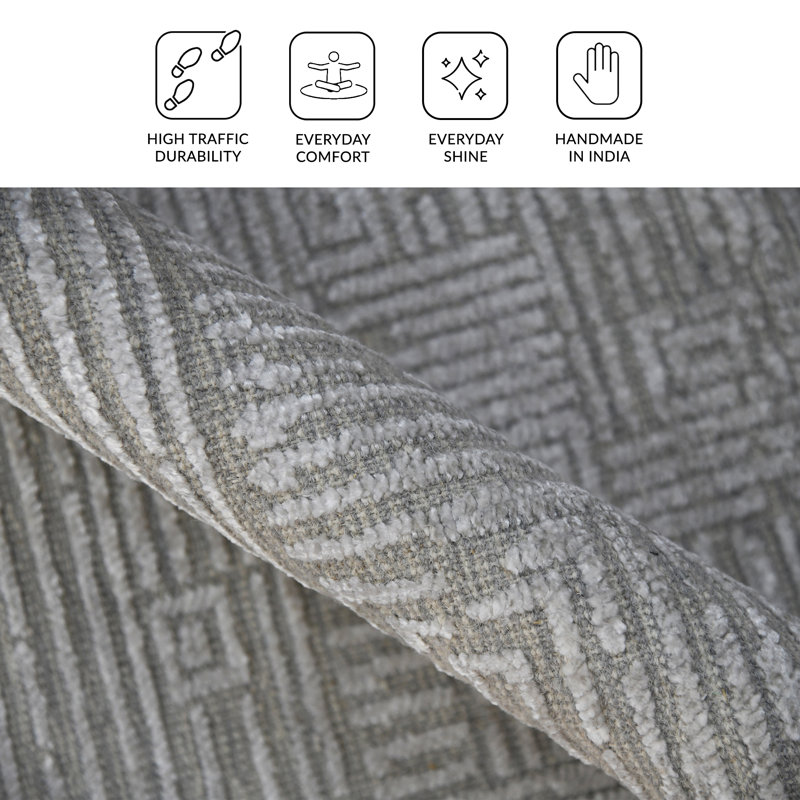Halesite Geometric Indoor Rug, Rectangle 9' x 12'