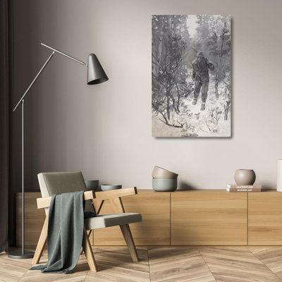 «Deer Shoot in the North Woods» par Lynn Bogue Hunt - Art mural sur toile tendue avec châssis