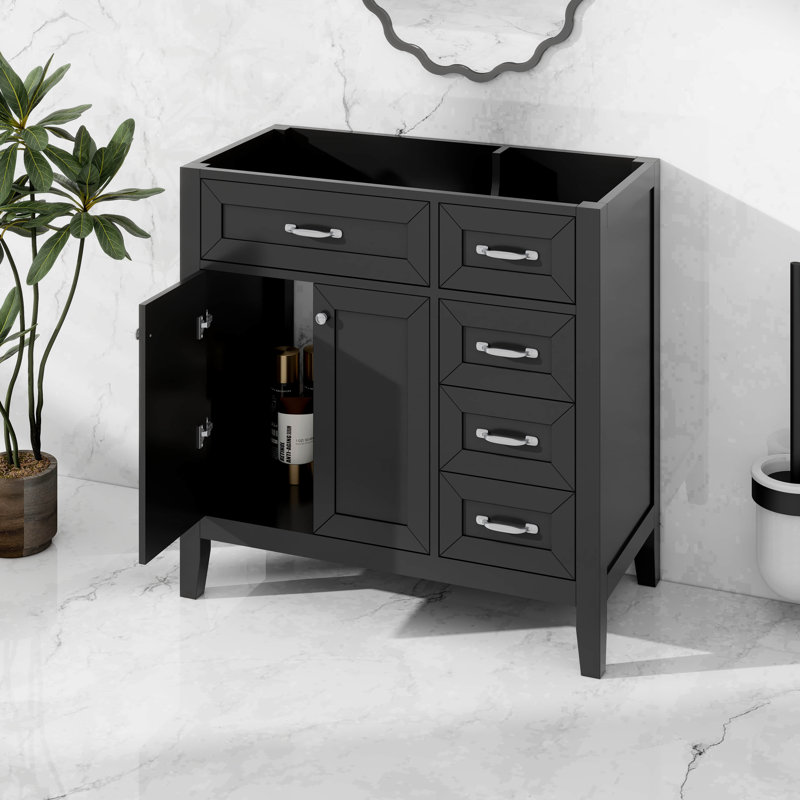 Meuble-lavabo 36 po sans lavabo, Noir