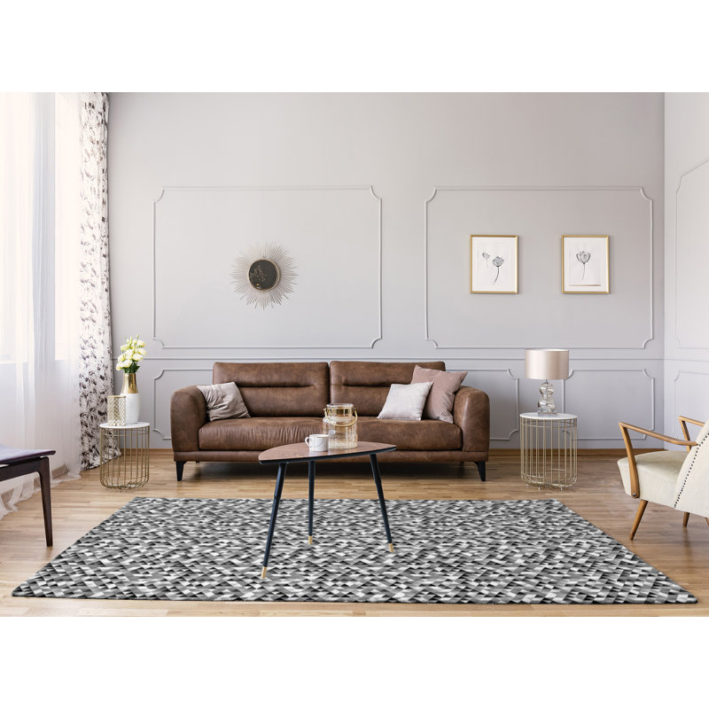 Chenille Geometric Indoor Rug, Rectangle 9' x 12'