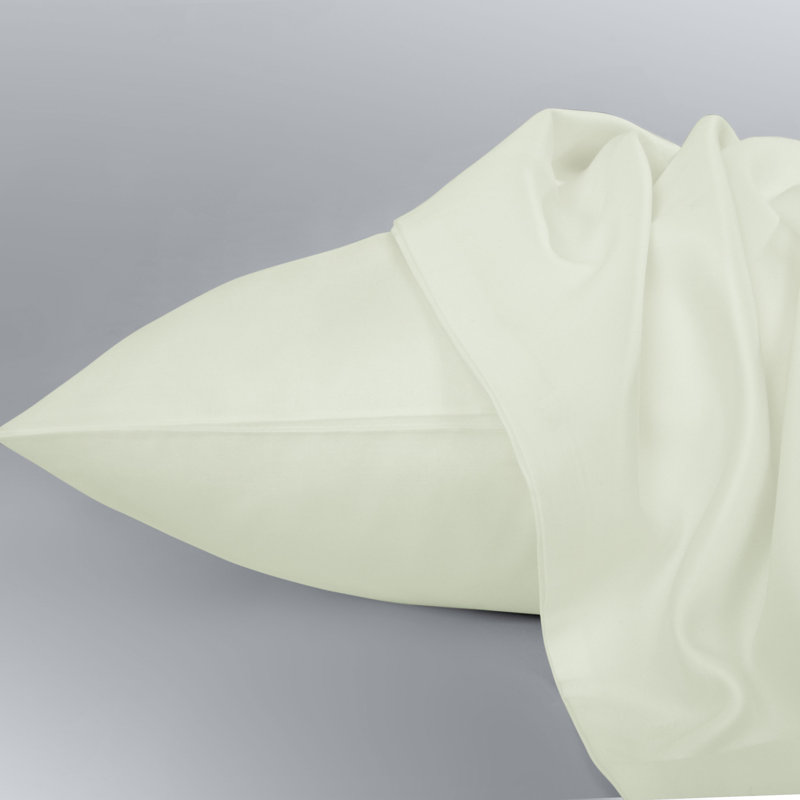 Egyptian-Quality Cotton Bed Pillowcases, 500 Thread Count Cotton Sateen Pillowcases with Envelope Closure - NTBAY, Ivory
