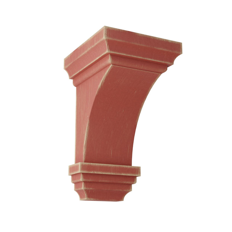 Salvage Red Mini Jefferson Solid Wood Vintage Corbel