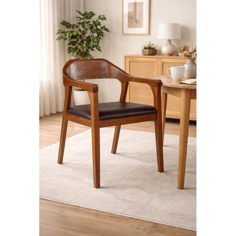Anastassiya 18.5'' H Faux Leather Upholstered Armchair, 1