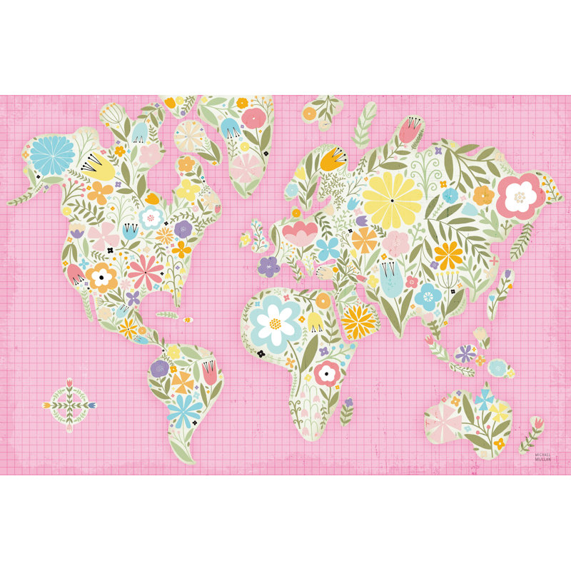 " Floral World Pink " by Michael Mullan, 20" H x 30" W