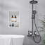 Double niche de douche encastrée en acier inoxydable-102237616