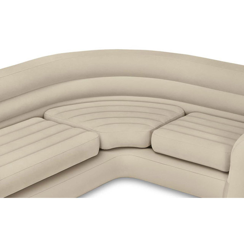 Canapé modulaire gonflable de coin de 101 po faisant face à la droite, Beige