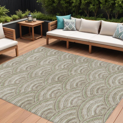 Tapis intérieur / extérieur taupe 8 'x 10' taupe
