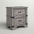 Lacroix Forge Nightstand with 2 Drawers, Brushed Steel