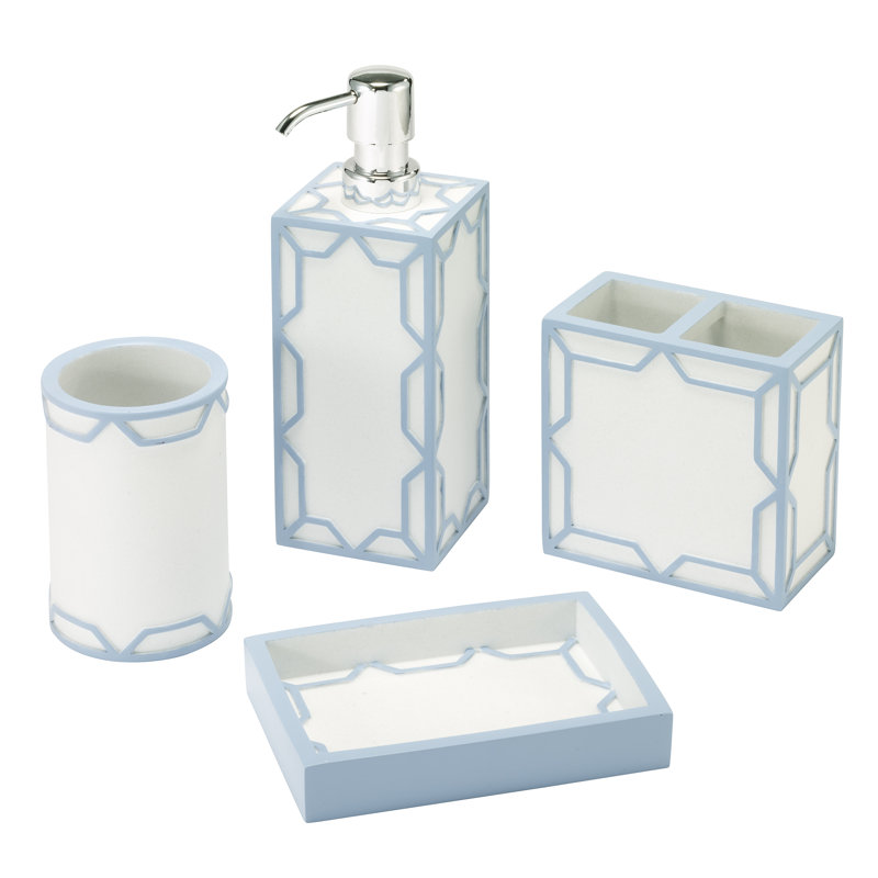 Izod Trellis 4-Piece Bath Accessory Set