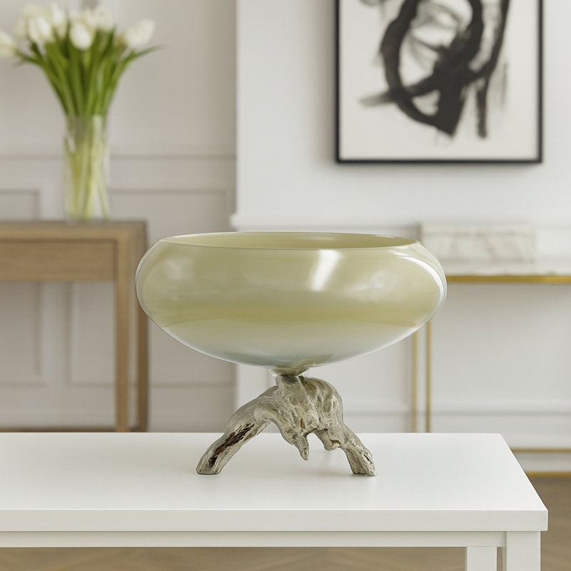 Handmade Abstract Tree Aluminum Decorative Bowl