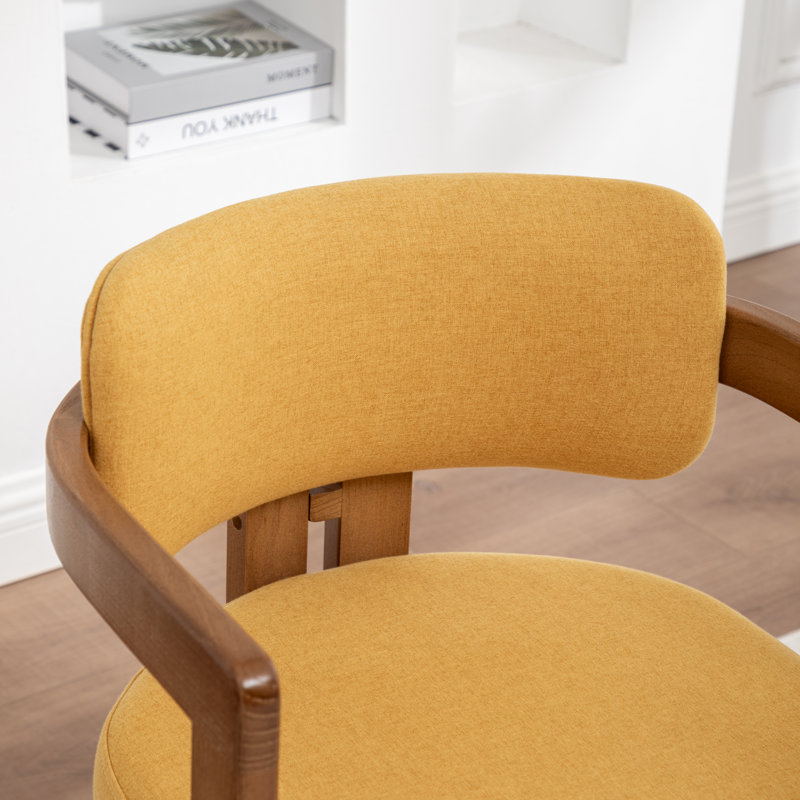 Chaise rembourrée Bula Stanford, Jaune