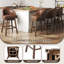 Tabourets de bar pivotants à 360 degrés avec repose-pieds (ensemble de 2)-1365344722-1365344725