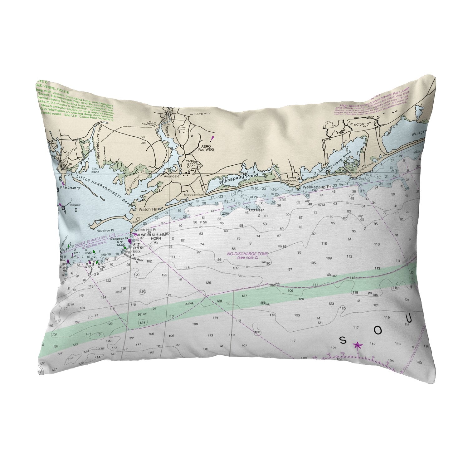 Betsy Drake Interiors Indoor/Outdoor Reversible Throw Pillow | Wayfair